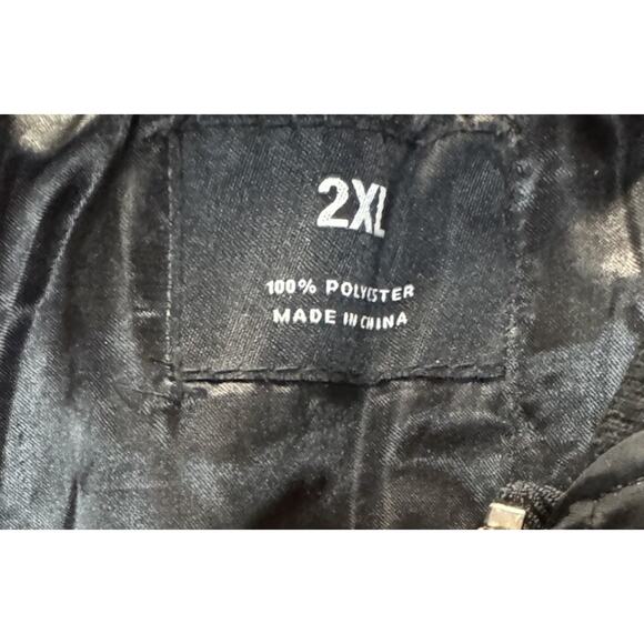 Unbranded Men’s Jacket Bomber Style Black SZ 2X With Flag And Other Patches - Picture 8 of 13
